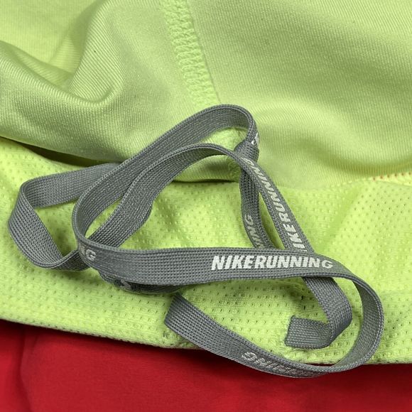 Nike Pink Yellow Running Skirt with Built-in Shorts 453694-617 Women’s Size: L - Picture 12 of 16